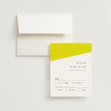 "Metropolitan Romance" - RSVP Cards in Daffodil by Makewells - RSVP with Envelope