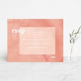 "Contemporary" - RSVP Cards in Peony by Liz Conley - Front