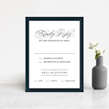 "Traditional" - RSVP Cards in Navy by lena barakat - Front