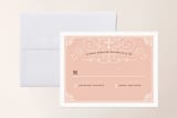 "Grand Flourish" - RSVP Cards in Blush by Bonjour Paper - Front
