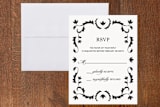 "Jacquard" - RSVP Cards in Ebony by Laura Hankins - Front