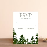 "Mountain View" - RSVP Cards in Pine Green by Ariel Rutland - Front