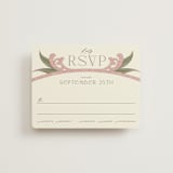 "1081" - RSVP Cards in Blush by GeekInk Design - Front