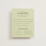 "News!" - RSVP Cards in Kiwi by Claudia Orengo - Front