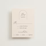 "Belle Rose" - RSVP Cards in Buttercream by Claudia Orengo - Front