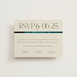 "Spectrum" - RSVP Cards in Teal by Heather Schertzer - Front
