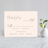 "Lithe" - RSVP Cards in Blush by Kristie Kern - Front