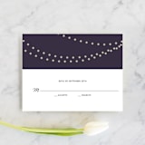 "Midnight Vineyard" - RSVP Cards in Deep Eggplant by Design Lotus - Front