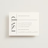 "Split Line" - RSVP Cards in Black Tie by Amy Payne - Front