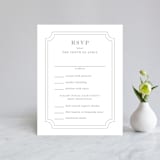 "Framed Details" - RSVP Cards in Pebble by Kimberly FitzSimons - Front
