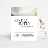 "Raptured" - RSVP Cards in Amethyst by Design Lotus - Front