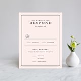 "Simply Framed" - RSVP Cards in Blush by Maddy Hague - Front