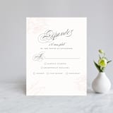 "Flora" - RSVP Cards in Blush by Nicoletta Savod - Front