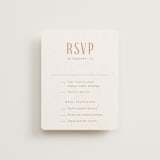 "Echo" - RSVP Cards in Rust by Jennifer Wick - Front