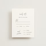 "Symphony" - RSVP Cards in Pearl by Jackie Mangiolino - Front