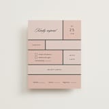 "Modern Squares" - RSVP Cards in Flamingo by FRANI - Front