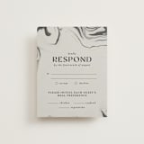 "marbled agate" - RSVP Cards in Iron by Kimberley Henze - Front