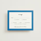 "Swirl Frame" - RSVP Cards in Cobalt by mo kelley - Front