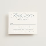 "Modern Romance" - RSVP Cards in Navy by Hooray Creative - Front