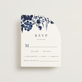 "brushstrokes in bloom" - RSVP Cards in Indigo by Angela Marzuki - Front
