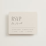 "Arabilla Overlap" - RSVP Cards in Linen by Kelly Schmidt - Front