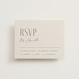 "Arabilla Overlap" - RSVP Cards in Linen by Kelly Schmidt - Front