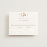 "Garden View" - RSVP Cards in Peach by Everett Paper Goods - Front