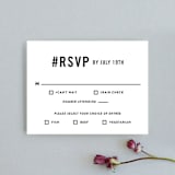 "Open Bar" - RSVP Cards in Tuxedo by Jennifer Lew - Front