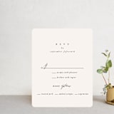 "Timeless" - RSVP Cards in Taupe by Leah Bisch - Front