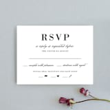 "At Last" - RSVP Cards in Onyx by Lauren Chism - Front