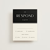 "Simple Elegance" - RSVP Cards in Onyx by Monika Konieczna - Front