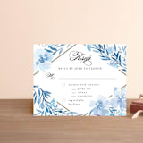 "Poetic Blue" - RSVP Cards in Sky by Qing Ji - Front