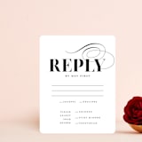 "whimsical ampersand" - RSVP Cards in Black Tie by Laura Hamm - Front