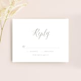 "Monogram Floral" - RSVP Cards in Peach by Lori Wemple - Front