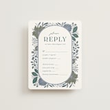 "Flourish" - RSVP Cards in Bluemoon by Jen Owens - Front