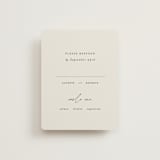 "Happily Ever After" - RSVP Cards in Buff by Sara Hicks Malone - Front