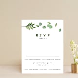 "Leaf Arc" - RSVP Cards in Sage by Ariel Rutland - Front