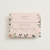 "Ivory Ring" - RSVP Cards in Blush by Susan Moyal - Front