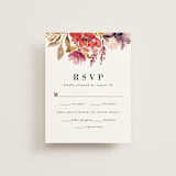 "Autumn Vows" - RSVP Cards in Burnt Orange by Chris Griffith - Front