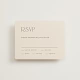 "Edge" - RSVP Cards in Linen by Kelly Schmidt - Front
