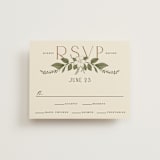 "Vintage Print" - RSVP Cards in Licorice by GeekInk Design - Front