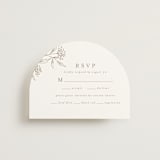 "Monogrammed" - RSVP Cards in Taupe by Chris Griffith - Front
