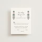 "Hand illustrated Garden Gate" - RSVP Cards in Forest by Jackie Crawford - Front