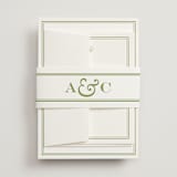 "Country Club" - RSVP Cards in Spring Green by Annie Clark - Assembled with Belly Band
