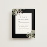 "A Wedding in the Garden" - RSVP Cards in Charcoal by Chris Griffith - Front