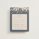 "Winter White Botanicals" - RSVP Cards in Slate by Erin Deegan - Front