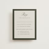 "refined" - RSVP Cards in Deep Olive by Nicole Walsh - Front