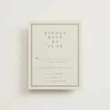 "Framed Floral" - RSVP Cards in Mustard by Baumbirdy - Front