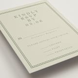 "Framed Floral" - RSVP Cards in Mustard by Baumbirdy - Detail
