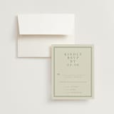 "Framed Floral" - RSVP Cards in Mustard by Baumbirdy - RSVP with Envelope
